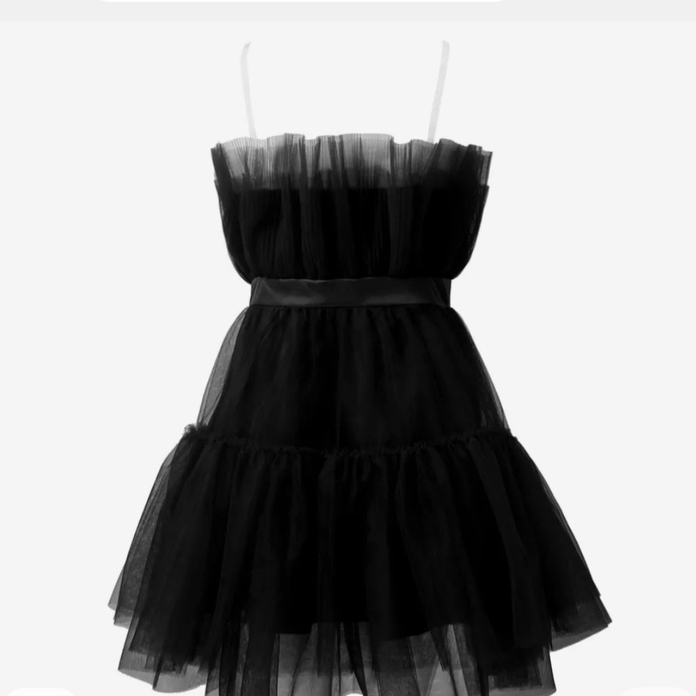 Short Puffy Party Dress Strapless Mesh